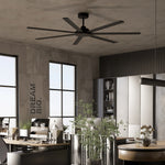 Calibo Alula 80" (2032mm) 7 Blade Indoor/Outdoor DC Ceiling Fan & Remote | Black - Dubbo Lighting Centre