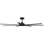 Calibo Alula 80" (2032mm) 7 Blade Indoor/Outdoor DC Ceiling Fan & Remote | Black - Dubbo Lighting Centre