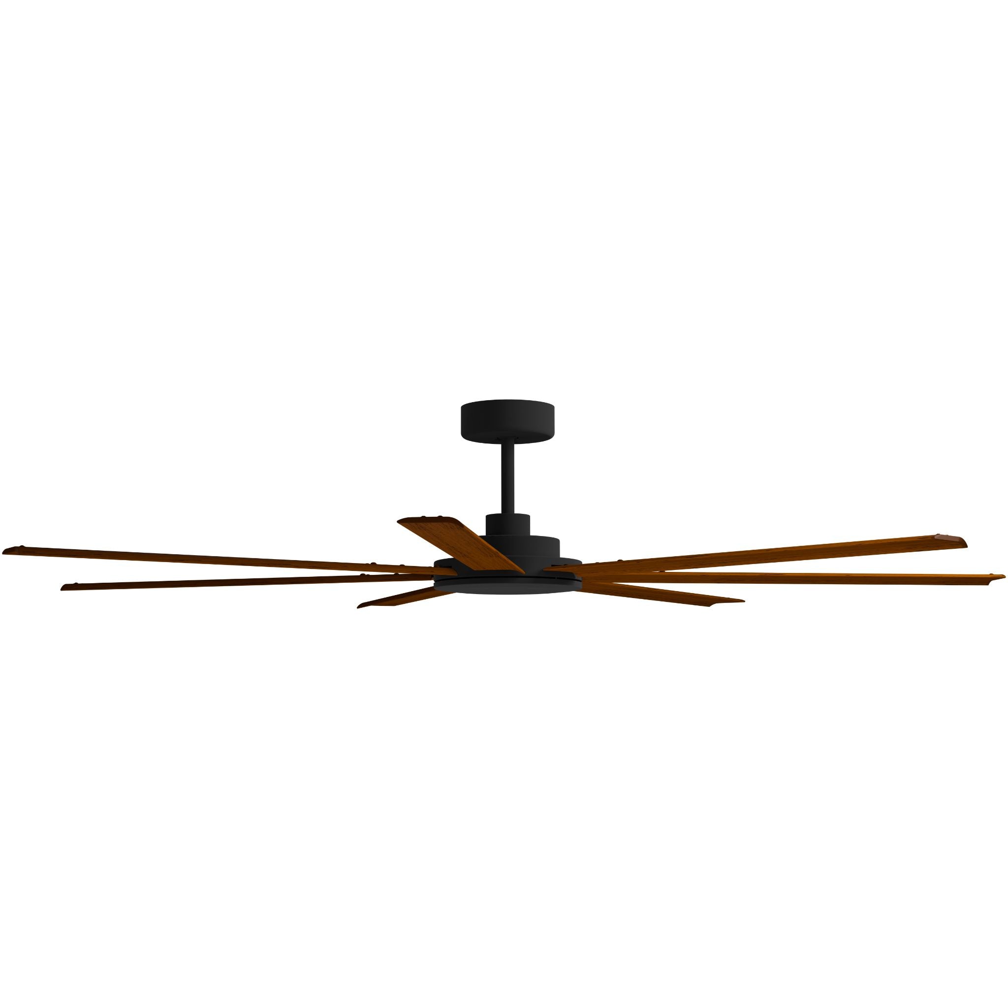 Calibo Alula 80" (2032mm) 7 Blade Indoor/Outdoor DC Ceiling Fan & Remote | Black & Koa - Dubbo Lighting Centre