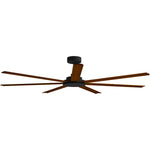 Calibo Alula 80" (2032mm) 7 Blade Indoor/Outdoor DC Ceiling Fan & Remote | Black & Koa - Dubbo Lighting Centre