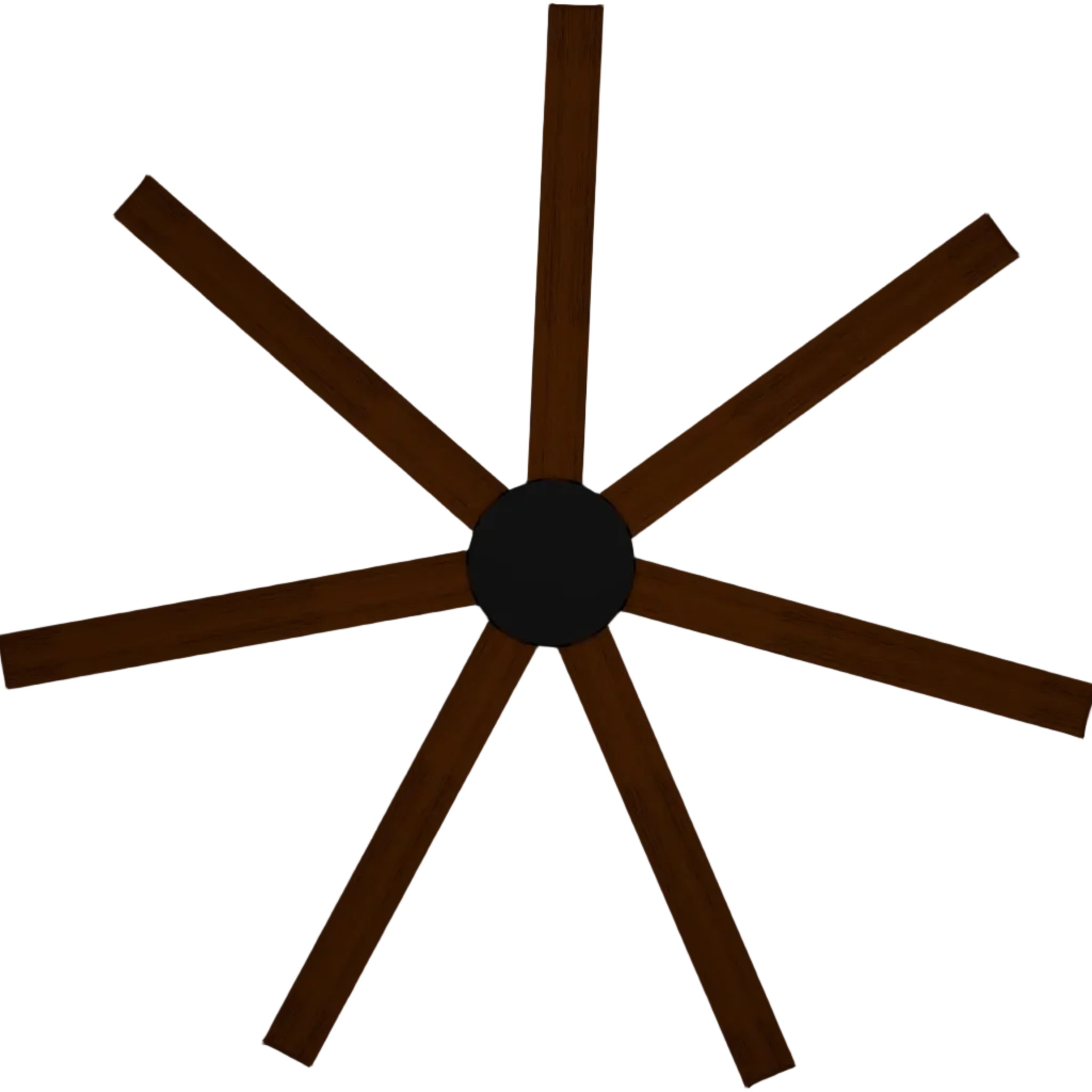 Calibo Alula 80" (2032mm) 7 Blade Indoor/Outdoor DC Ceiling Fan & Remote | Black & Koa - Dubbo Lighting Centre