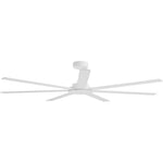 Calibo Alula 80" (2032mm) 7 Blade Indoor/Outdoor DC Ceiling Fan & Remote | White - Dubbo Lighting Centre