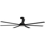 Calibo Alula 80" (2032mm) 7 Blade Indoor/Outdoor DC Ceiling Fan with 24W Light & Remote | Black - Dubbo Lighting Centre