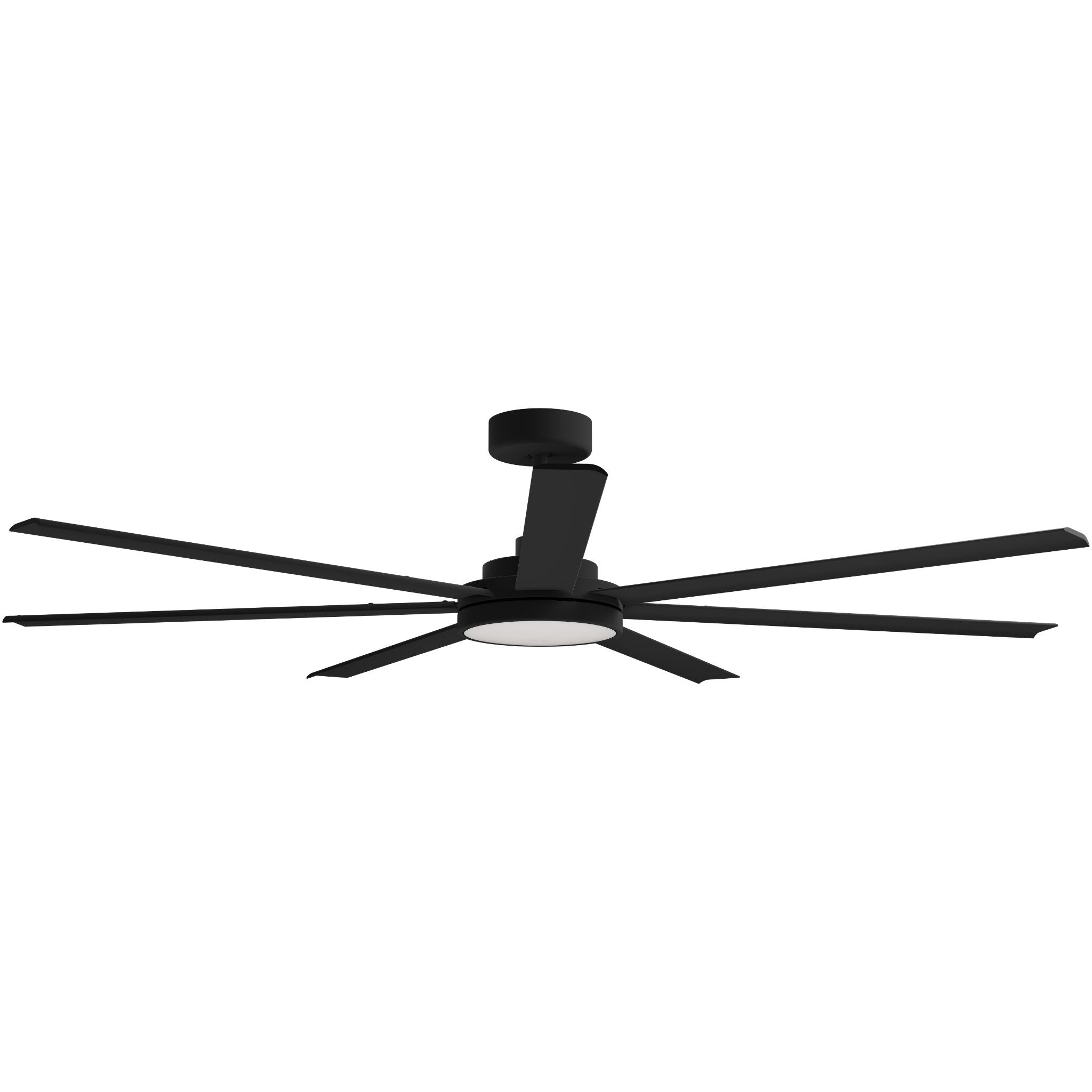 Calibo Alula 80" (2032mm) 7 Blade Indoor/Outdoor DC Ceiling Fan with 24W Light & Remote | Black - Dubbo Lighting Centre