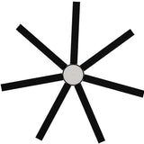 Calibo Alula 80" (2032mm) 7 Blade Indoor/Outdoor DC Ceiling Fan with 24W Light & Remote | Black - Dubbo Lighting Centre