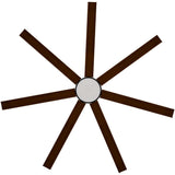 Calibo Alula 80" (2032mm) 7 Blade Indoor/Outdoor DC Ceiling Fan with 24W Light & Remote | Black & Koa - Dubbo Lighting Centre
