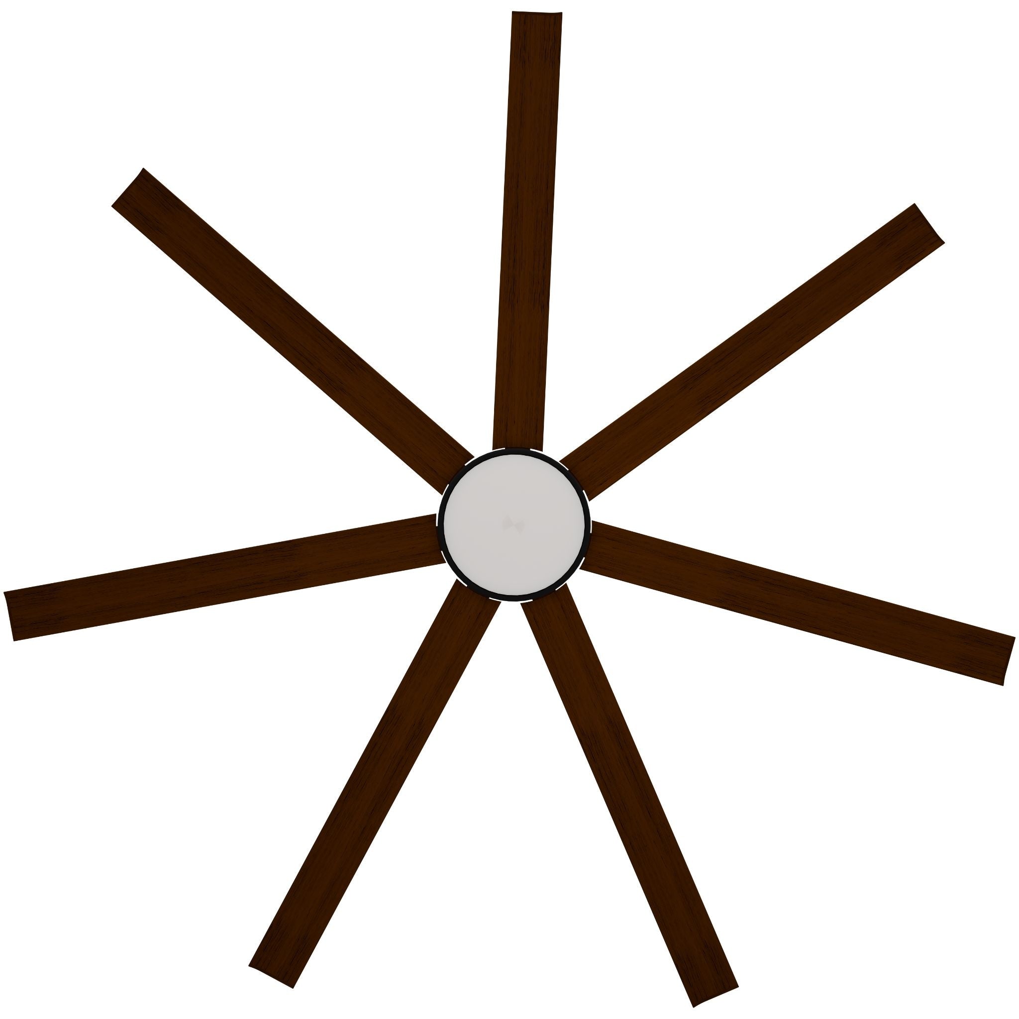 Calibo Alula 80" (2032mm) 7 Blade Indoor/Outdoor DC Ceiling Fan with 24W Light & Remote | Black & Koa - Dubbo Lighting Centre