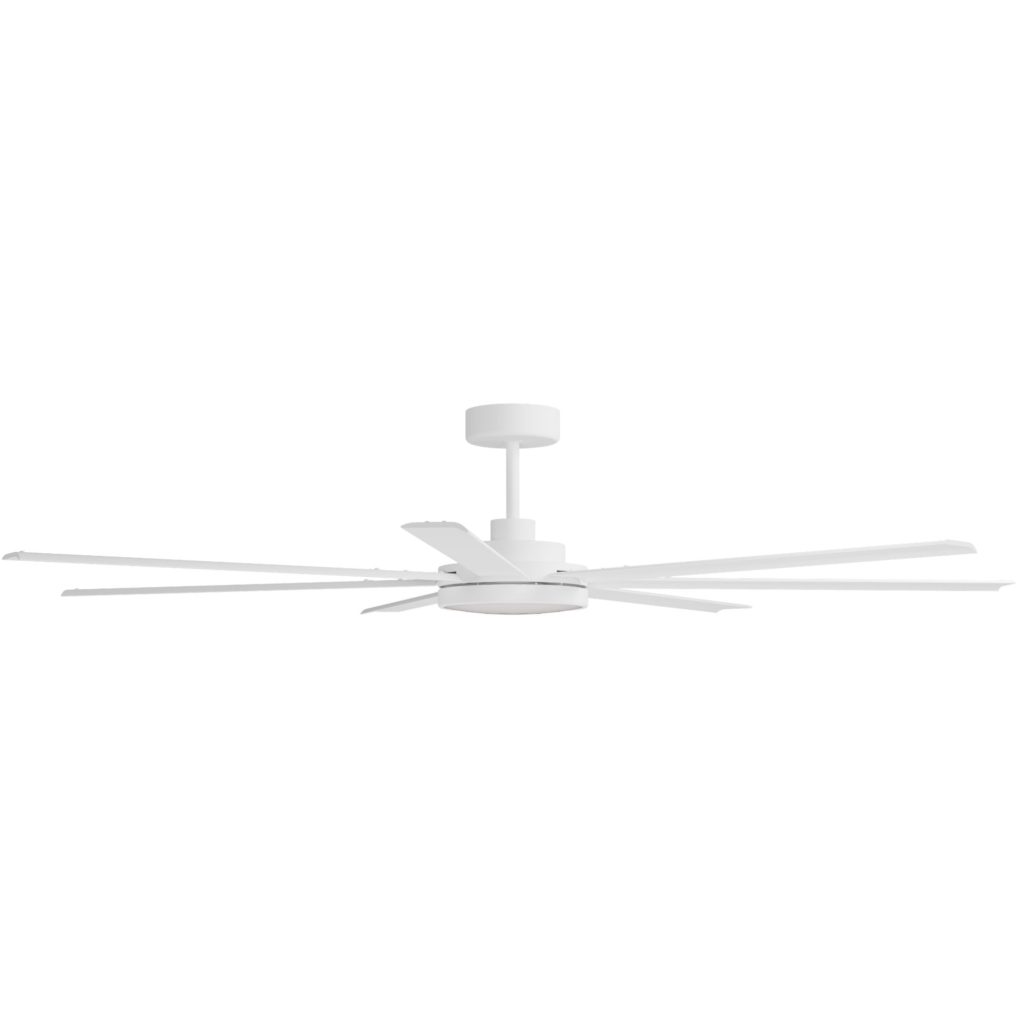 Calibo Alula 80" (2032mm) 7 Blade Indoor/Outdoor DC Ceiling Fan with 24W Light & Remote | White - Dubbo Lighting Centre