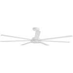 Calibo Alula 80" (2032mm) 7 Blade Indoor/Outdoor DC Ceiling Fan with 24W Light & Remote | White - Dubbo Lighting Centre