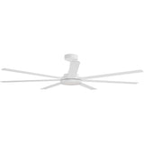Calibo Alula 80" (2032mm) 7 Blade Indoor/Outdoor DC Ceiling Fan with 24W Light & Remote | White - Dubbo Lighting Centre