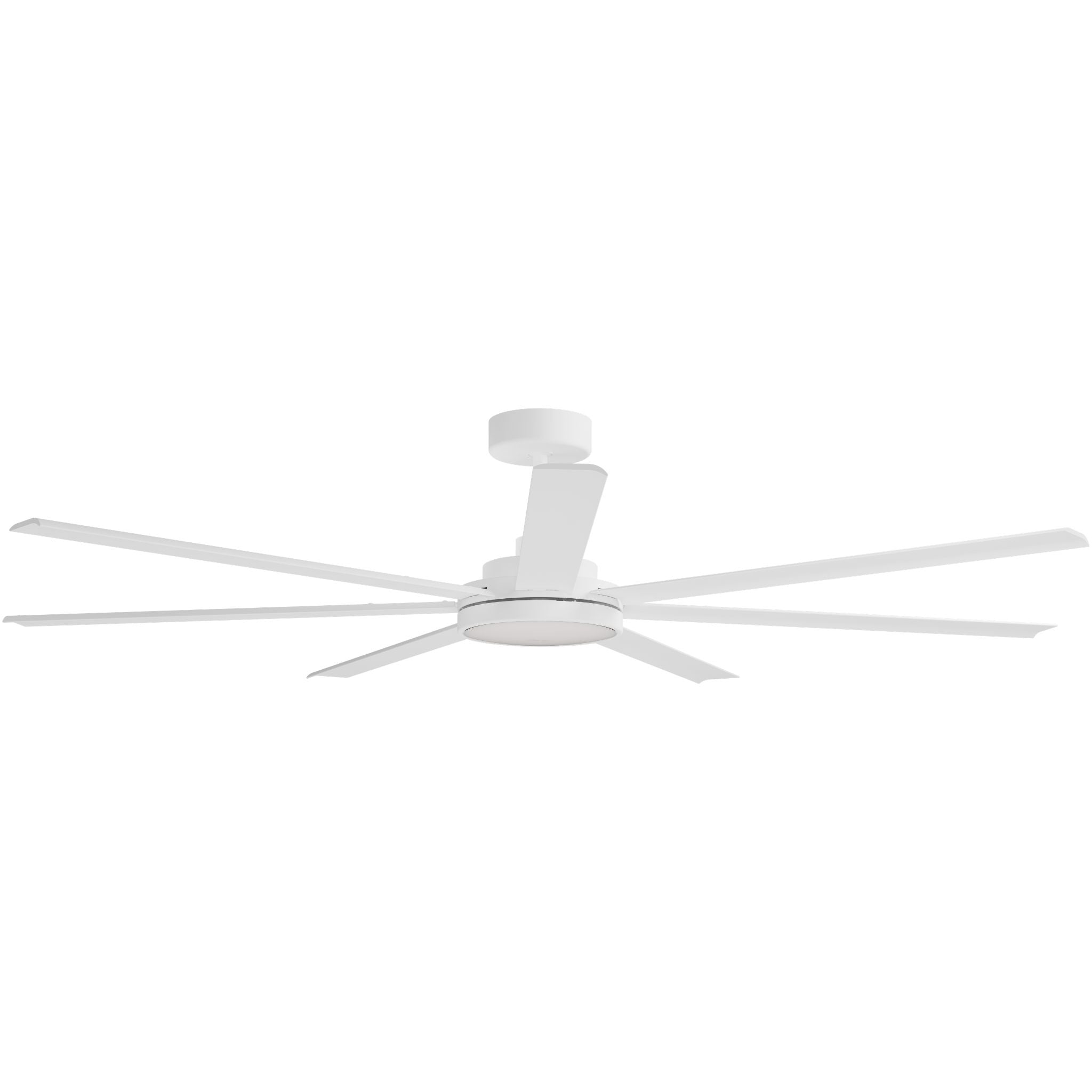 Calibo Alula 80" (2032mm) 7 Blade Indoor/Outdoor DC Ceiling Fan with 24W Light & Remote | White - Dubbo Lighting Centre