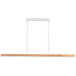 Calibo Avocent 1500mm Slim Timber Triangular Edge LED Linear Pendant | Ash with White - Dubbo Lighting Centre