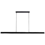 Calibo Avocent 1500mm Slim Timber Triangular Edge LED Linear Pendant | Black Ash with Black - Dubbo Lighting Centre