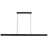 Calibo Avocent 1500mm Slim Timber Triangular Edge LED Linear Pendant | Black Ash with Black - Dubbo Lighting Centre