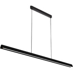 Calibo Avocent 1500mm Slim Timber Triangular Edge LED Linear Pendant | Black Ash with Black - Dubbo Lighting Centre