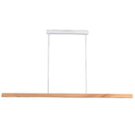 Calibo Avocent 2000mm Slim Timber Triangular Edge LED Linear Pendant | Ash with White - Dubbo Lighting Centre