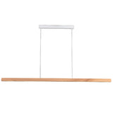 Calibo Avocent 2000mm Slim Timber Triangular Edge LED Linear Pendant | Ash with White - Dubbo Lighting Centre