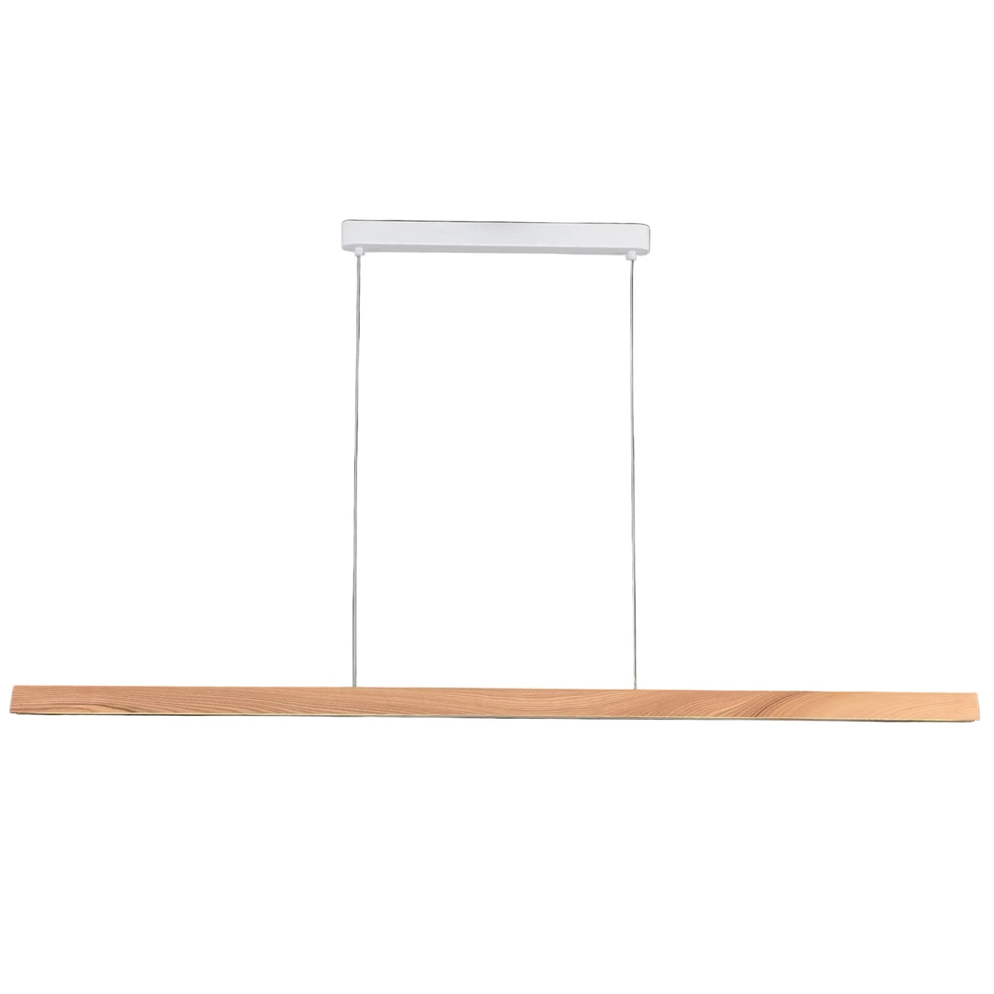 Calibo Avocent 2000mm Slim Timber Triangular Edge LED Linear Pendant | Ash with White - Dubbo Lighting Centre