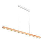 Calibo Avocent 2000mm Slim Timber Triangular Edge LED Linear Pendant | Ash with White - Dubbo Lighting Centre