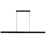 Calibo Avocent 2000mm Slim Timber Triangular Edge LED Linear Pendant | Black Ash with Black - Dubbo Lighting Centre