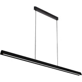 Calibo Avocent 2000mm Slim Timber Triangular Edge LED Linear Pendant | Black Ash with Black - Dubbo Lighting Centre