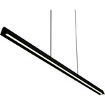 Calibo Avocent 2000mm Slim Timber Triangular Edge LED Linear Pendant | Black Ash with Black - Dubbo Lighting Centre