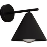 Calibo Becard Minimalist Cone Long Arm Outdoor Wall Light | Black - Dubbo Lighting Centre