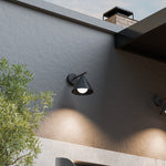 Calibo Becard Minimalist Cone Long Arm Outdoor Wall Light | Black - Dubbo Lighting Centre