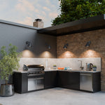 Calibo Becard Minimalist Cone Long Arm Outdoor Wall Light | Black - Dubbo Lighting Centre