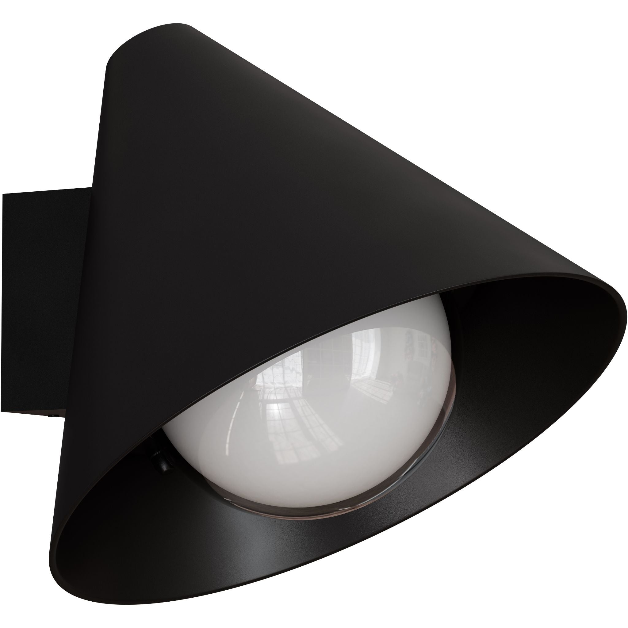 Calibo Becard Minimalist Cone Outdoor Wall Light | Black - Dubbo Lighting Centre
