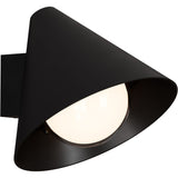 Calibo Becard Minimalist Cone Outdoor Wall Light | Black - Dubbo Lighting Centre