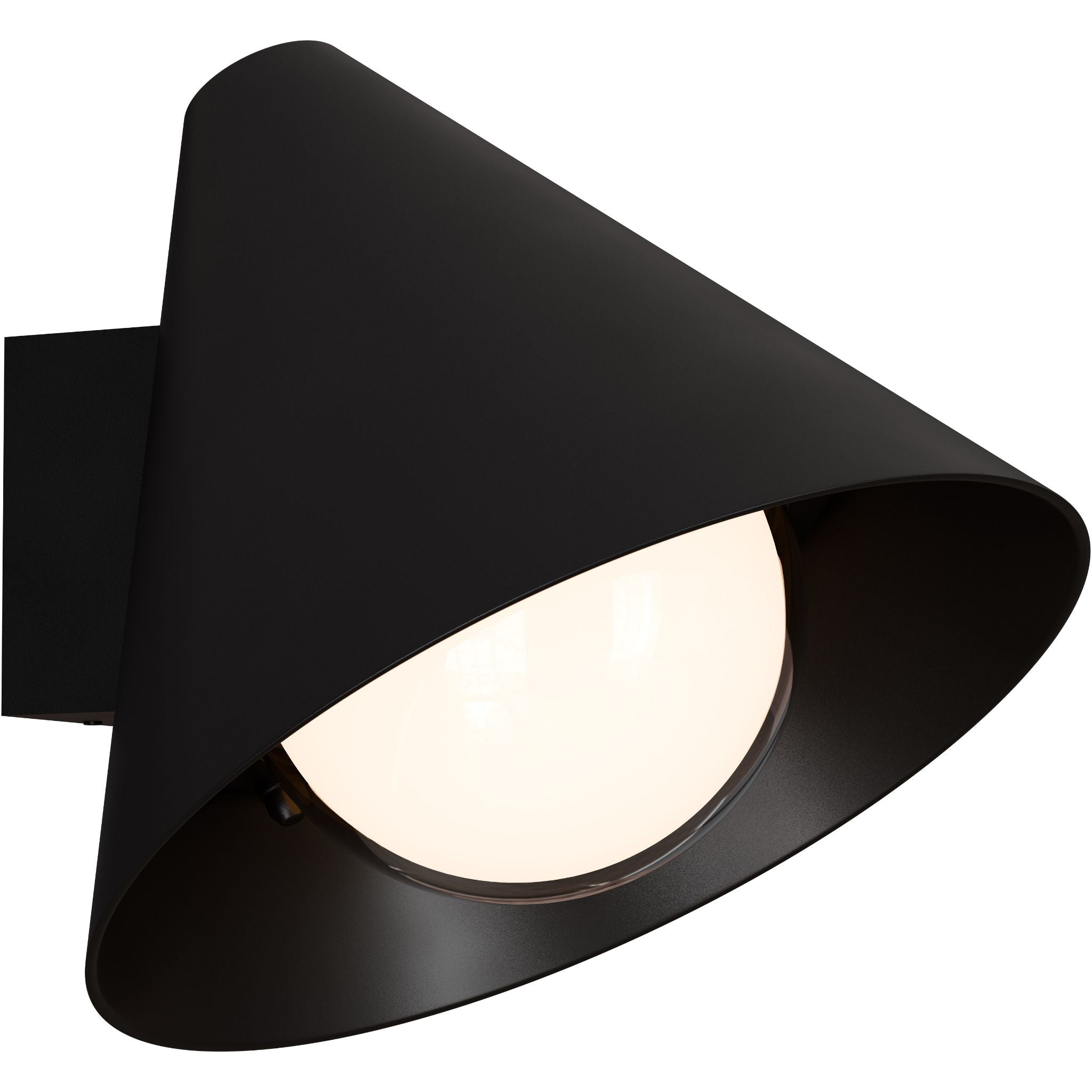 Calibo Becard Minimalist Cone Outdoor Wall Light | Black - Dubbo Lighting Centre
