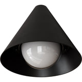 Calibo Becard Minimalist Cone Outdoor Wall Light | Black - Dubbo Lighting Centre
