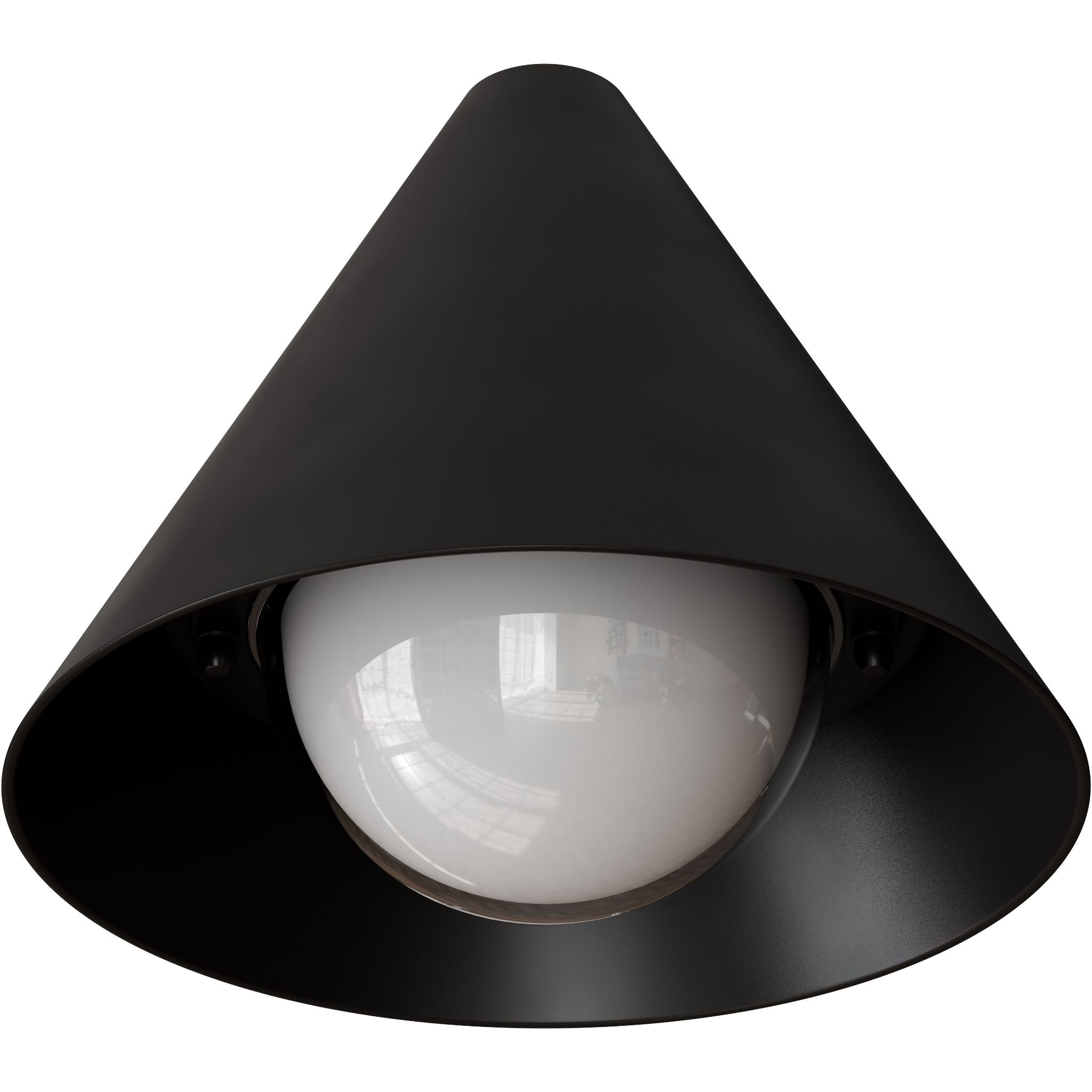 Calibo Becard Minimalist Cone Outdoor Wall Light | Black - Dubbo Lighting Centre