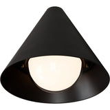 Calibo Becard Minimalist Cone Outdoor Wall Light | Black - Dubbo Lighting Centre