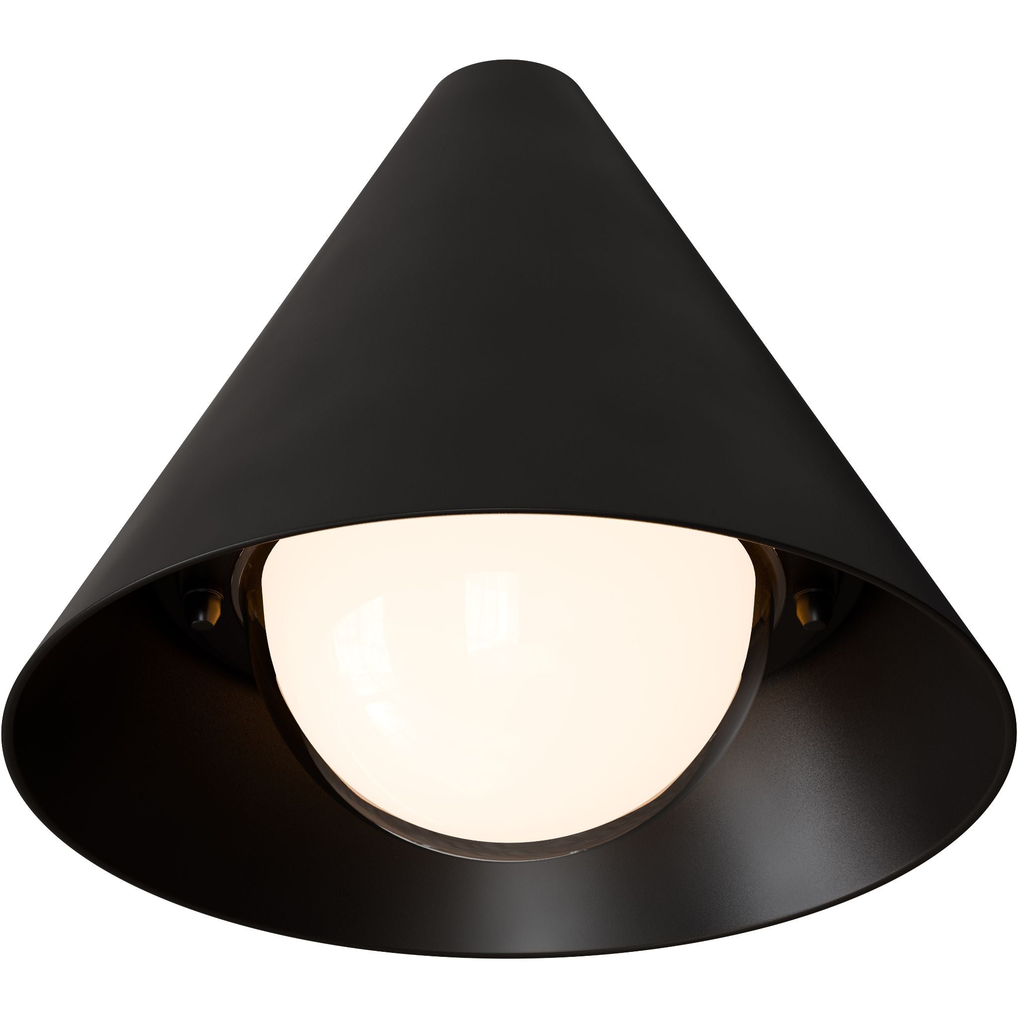 Calibo Becard Minimalist Cone Outdoor Wall Light | Black - Dubbo Lighting Centre