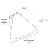 Calibo Becard Minimalist Cone Outdoor Wall Light | Black - Dubbo Lighting Centre