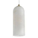 Calibo Bower Modern Alabaster Stone 1 Light Pendant Light | Brass - Dubbo Lighting Centre