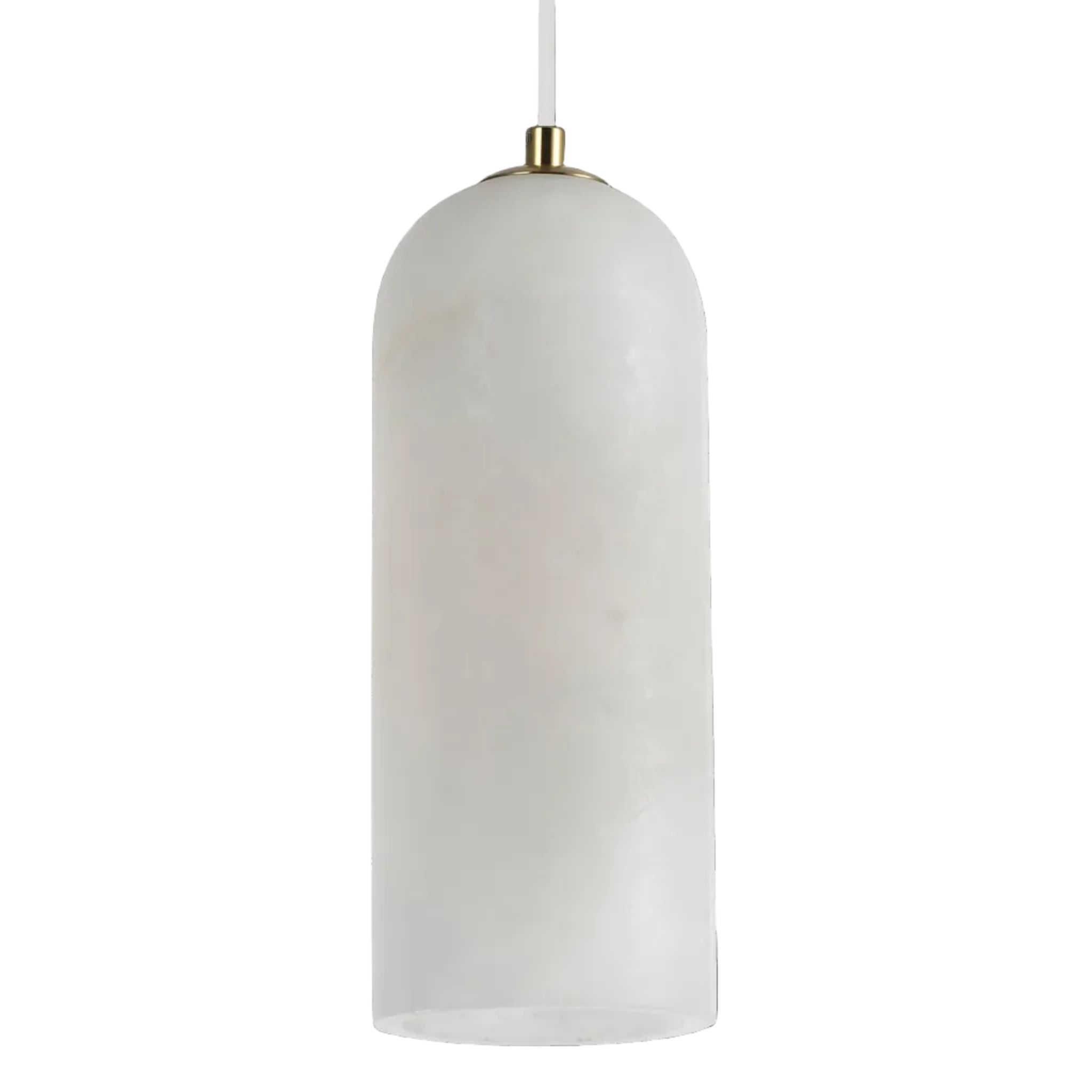 Calibo Bower Modern Alabaster Stone 1 Light Pendant Light | Brass - Dubbo Lighting Centre