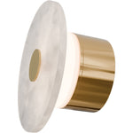 Calibo Bower Modern Alabaster Stone 200mm Round Wall Light | Brass - Dubbo Lighting Centre