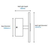 Calibo Bower Modern Alabaster Stone 200mm Round Wall Light | Brass - Dubbo Lighting Centre