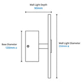 Calibo Bower Modern Alabaster Stone 250mm Round Wall Light | Brass - Dubbo Lighting Centre