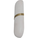 Calibo Bower Modern Alabaster Stone Capsule LED Wall Light | Alabaster with Brass - Dubbo Lighting Centre