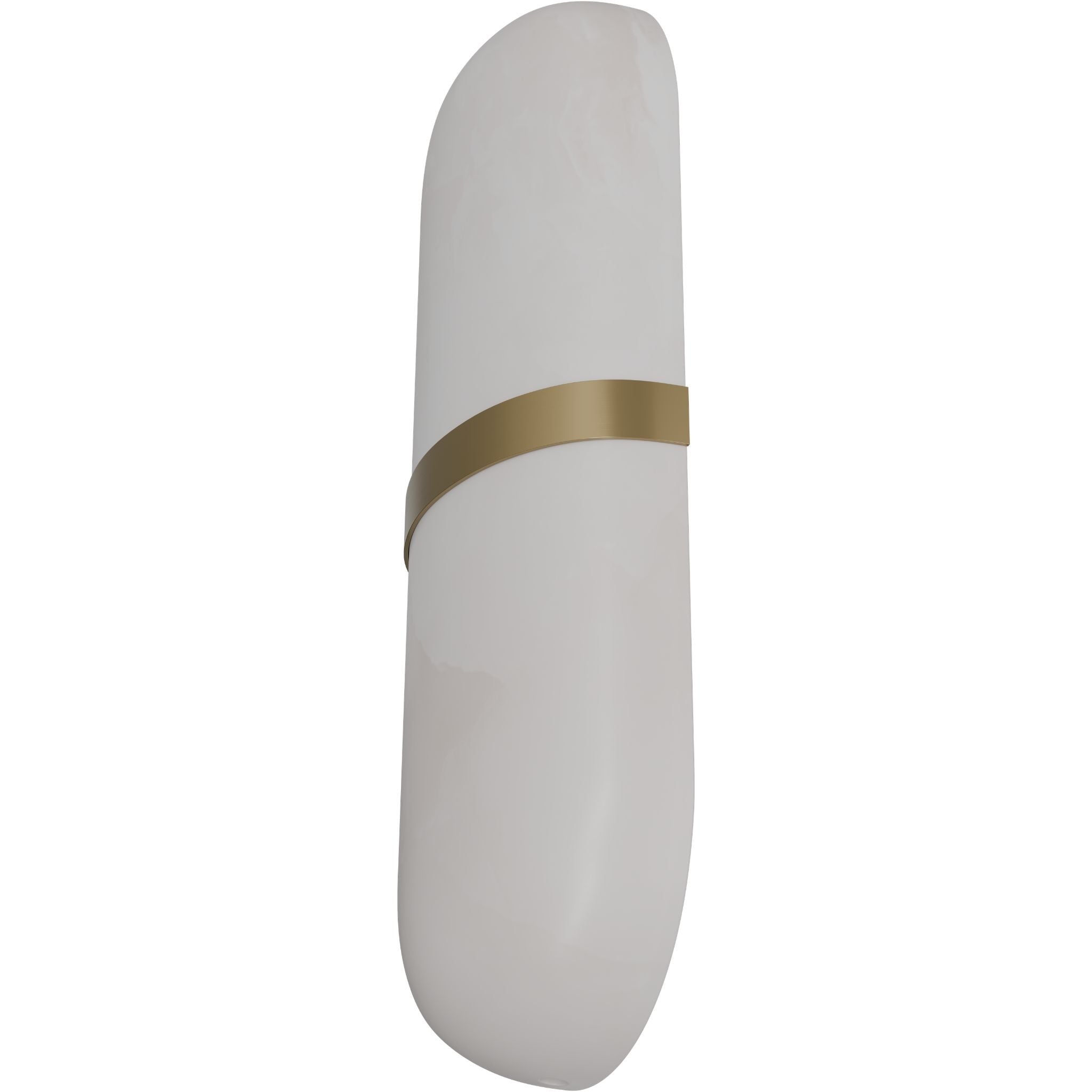 Calibo Bower Modern Alabaster Stone Capsule LED Wall Light | Alabaster with Brass - Dubbo Lighting Centre