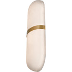 Calibo Bower Modern Alabaster Stone Capsule LED Wall Light | Alabaster with Brass - Dubbo Lighting Centre