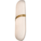 Calibo Bower Modern Alabaster Stone Capsule LED Wall Light | Alabaster with Brass - Dubbo Lighting Centre
