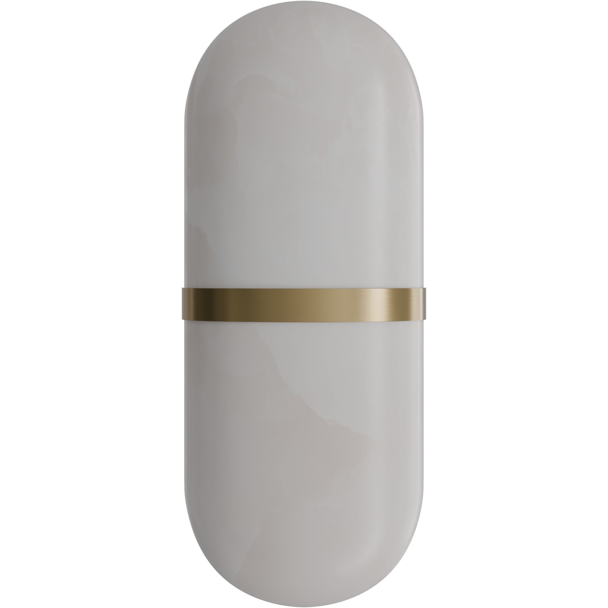 Calibo Bower Modern Alabaster Stone Capsule LED Wall Light | Alabaster with Brass - Dubbo Lighting Centre