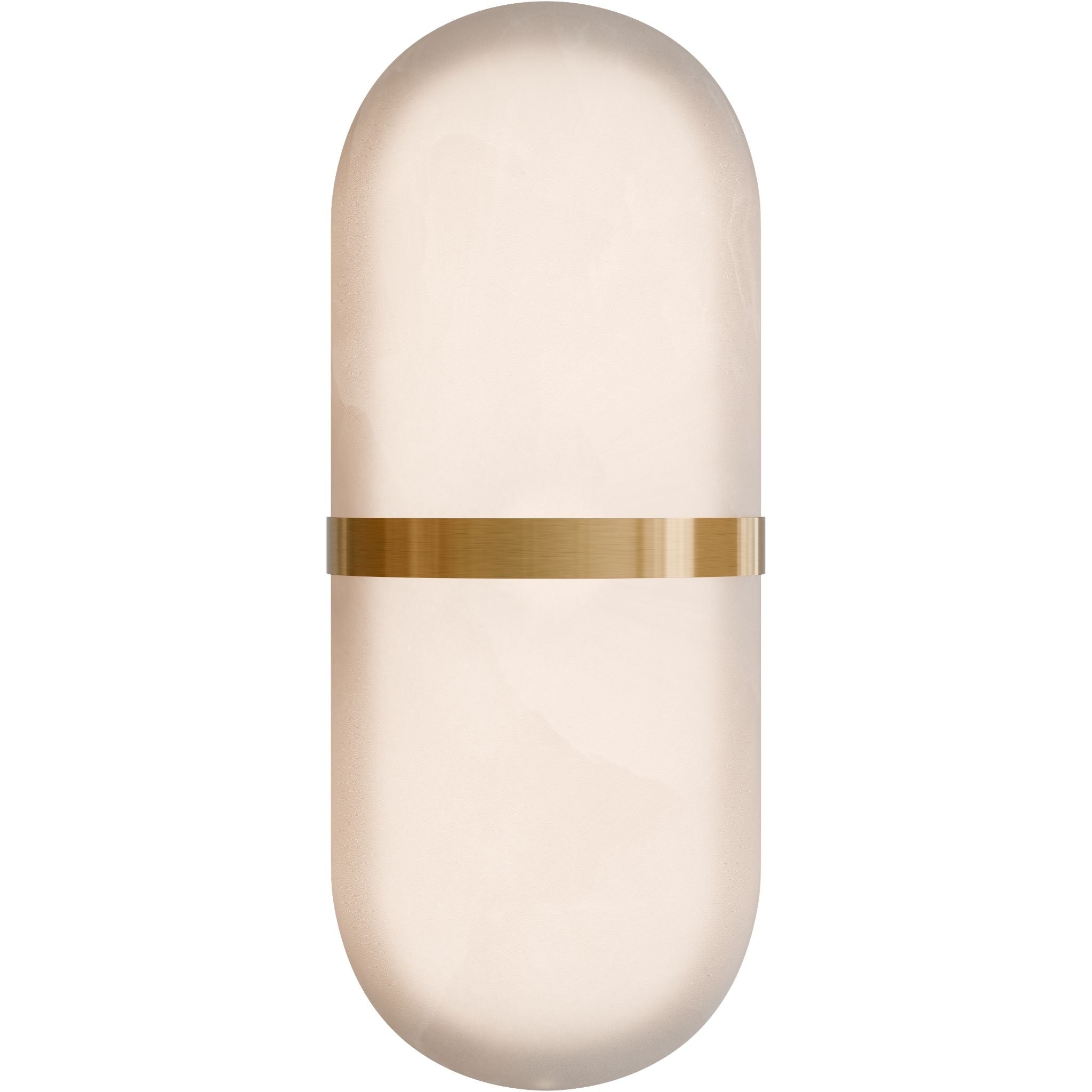 Calibo Bower Modern Alabaster Stone Capsule LED Wall Light | Alabaster with Brass - Dubbo Lighting Centre