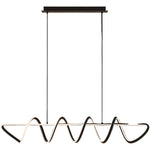 Calibo Bulbul Modern Spiral 1500mm LED Linear Pendant Light | Black - Dubbo Lighting Centre