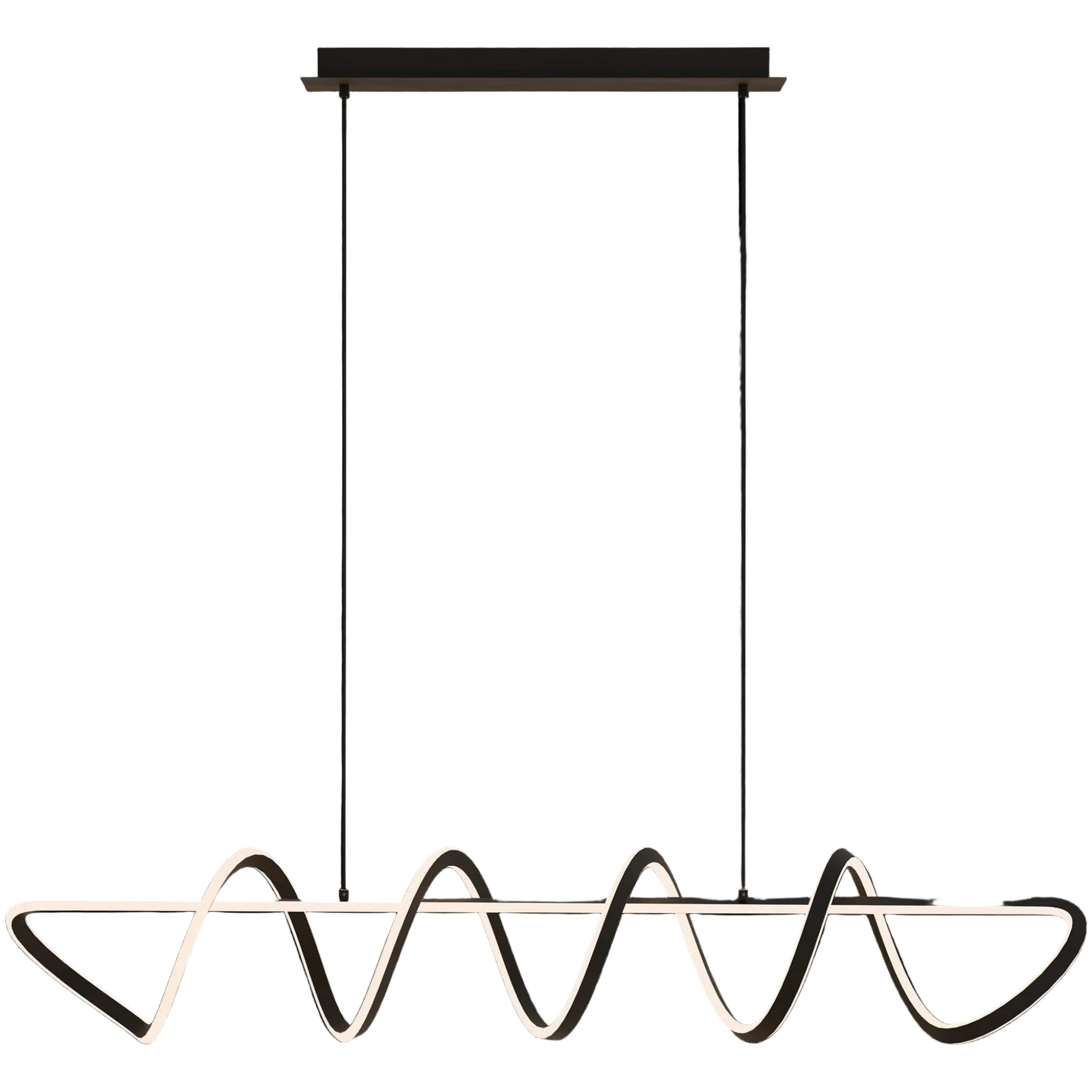 Calibo Bulbul Modern Spiral 1500mm LED Linear Pendant Light | Black - Dubbo Lighting Centre